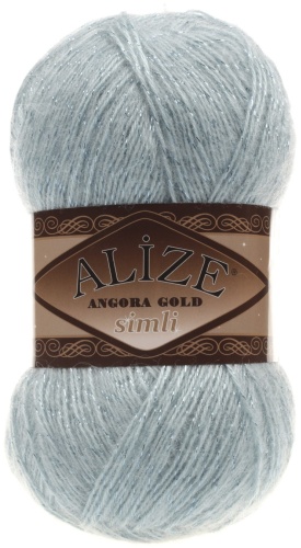 Моток Alize Angora Gold Simli 114 ментол 500 м 100 г