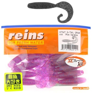 Fat G-Tail Grub 3 443 Pink Sardine 12 шт.