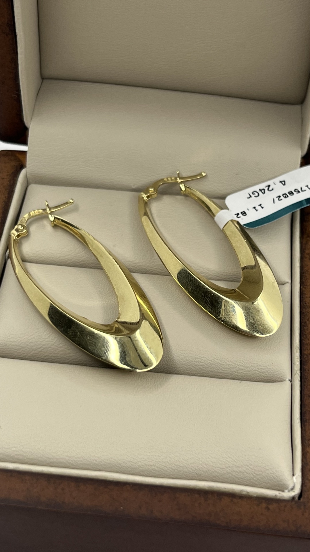 Конго AIS COLLECTION Желтое серьги Италия 585 вес 4.24 г золото, без вставок