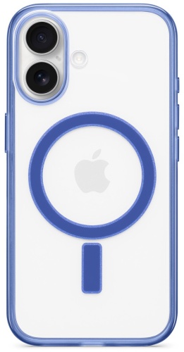 Чехол GLASS для Apple iPhone 16 синий