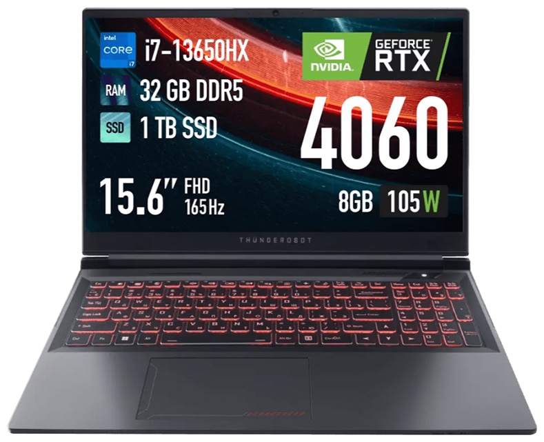 Ноутбук ThundeRobot Gravity 15 Pro 15.6" / 32 Гб / SSD 1000 Гб / Win 11 Pro / JT009Y00F