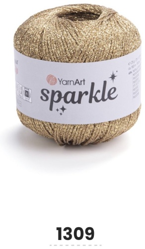Клубок YarnArt Sparkle 1309 Светлое золото 160 м 25 г