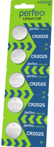 Батарейка CR2025 Perfeo 5 шт