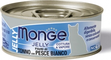 Monge кусочки в желе тунец, карась 80 г 1 шт