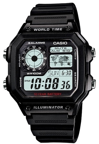 Кварцевые CASIO AE-1200WH-1AVDF пластик