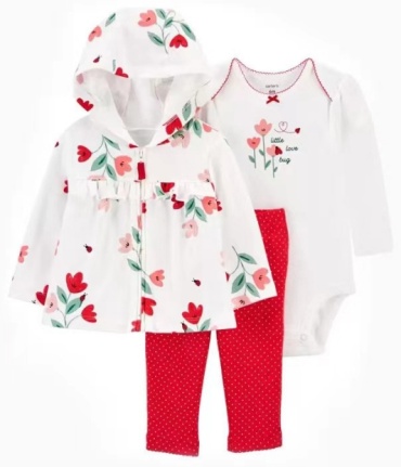 Комплект carters love белый, красный