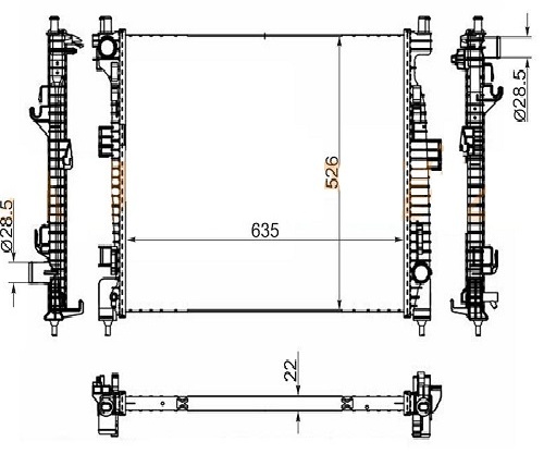 SAT радиатор основной JP0005-D