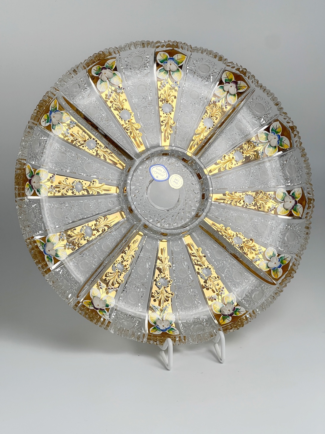 Блюдо Gold Crystal 30х30 см, хрусталь, 1 шт