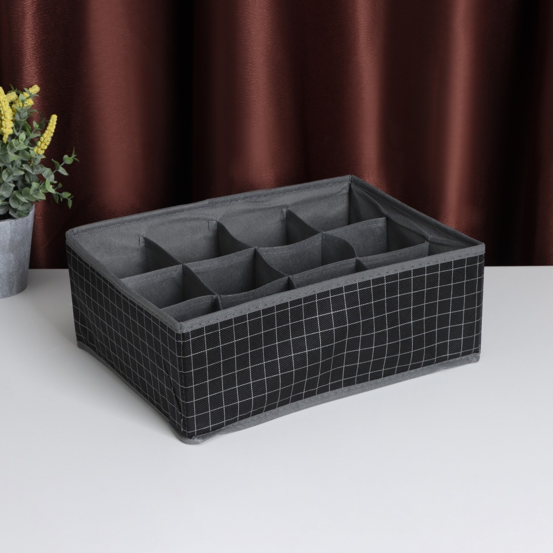 Доляна органайзер универсальный 32x24x12 см, картон, пластик, флизелин