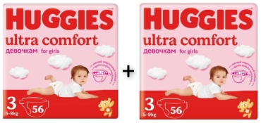 Подгузники Huggies Ultra Comfort 3, 112 шт