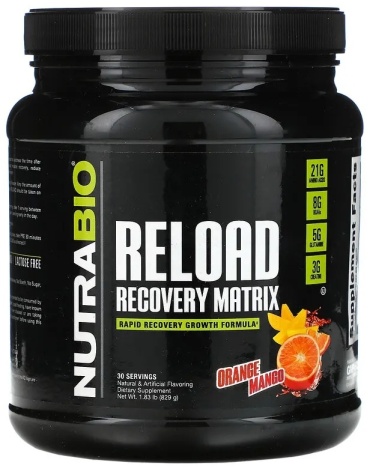 NutraBio Labs Reload Recovery Matrix Апельсин-манго 829 г