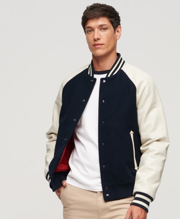 Бомбер Superdry синий