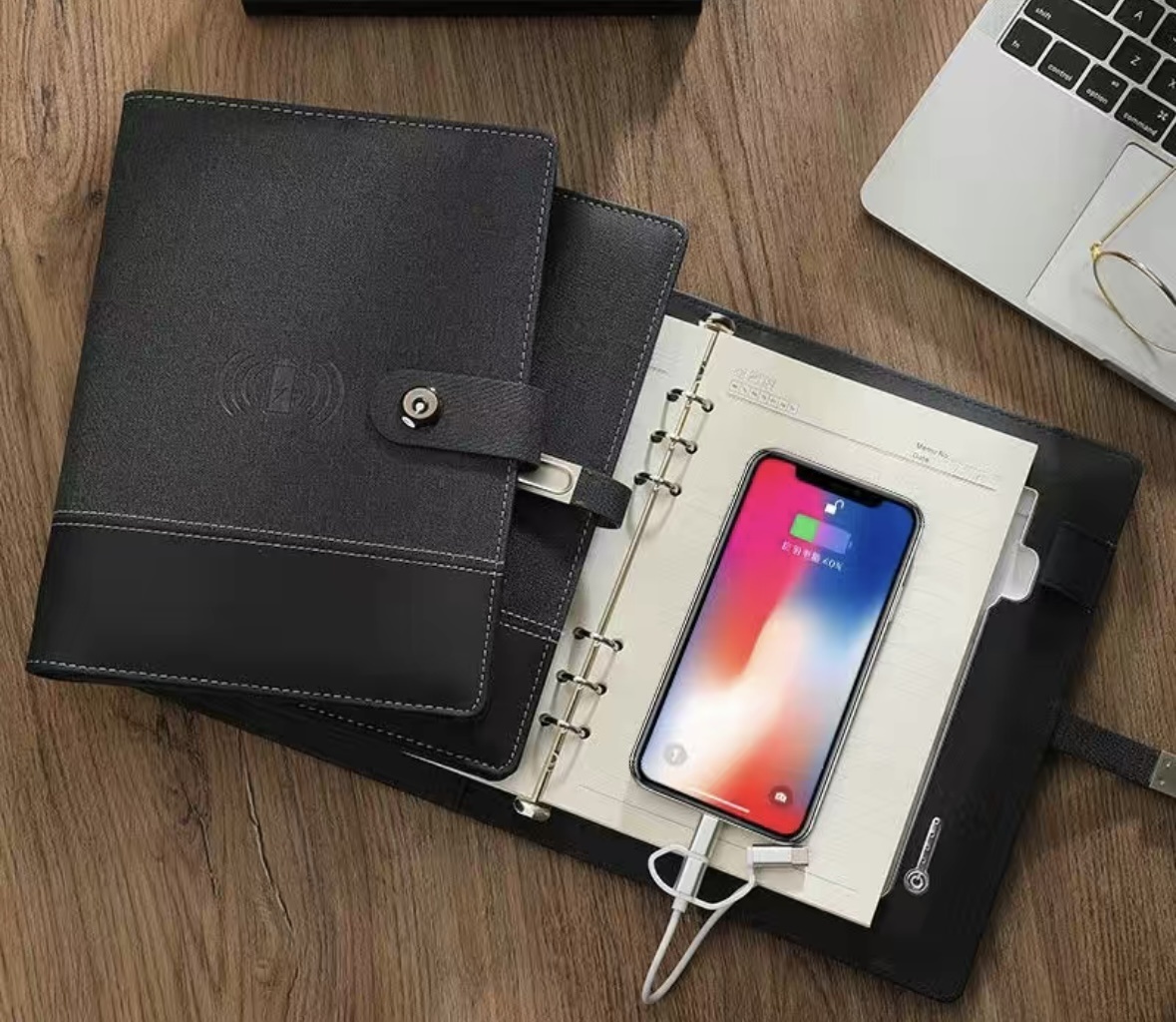 Купить Блокнот Блокнот с беспроводной зарядкой flash cart power bank ...