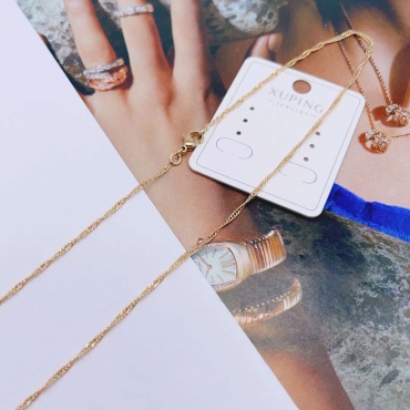 Цепь Xuping Jewelry NB12341.308 длина 50 см бижутерный сплав, ювелирный сплав, медицинское золото без вставок