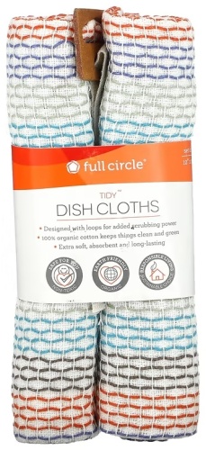 Тряпка для посуды Full circle Tidy Dish Cloths, Multicolored 3 шт, хлопок