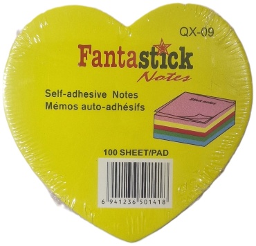 Стикеры для заметок FantaStick QX-09-сердце, бумага, 100 шт