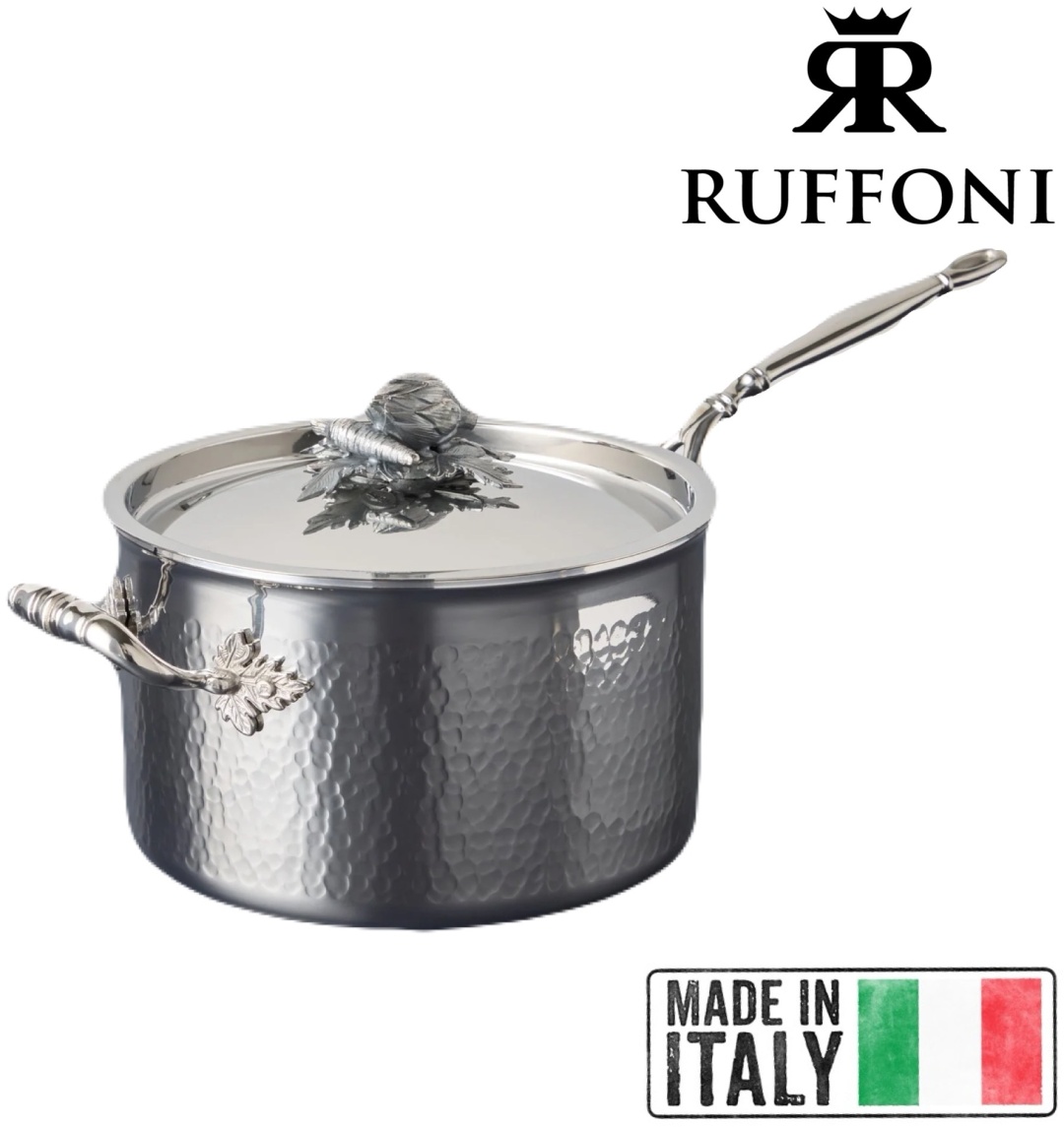 Ковш 3.5 л, RUFFONI Italy Opus Prima Hammered 3-Ply Steel 20 см сталь