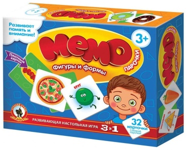 Настольная игра Русский стиль Мемо Парочки Фигуры и формы