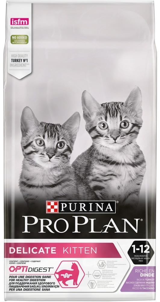 Купить Корм PRO PLAN Delicate Kitten для котят индейка индейка 10 кг в