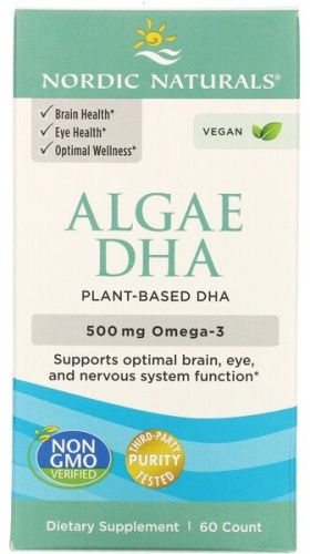 NORDIC NATURALS БАД Algae DHA 500 мг 60 таблеток