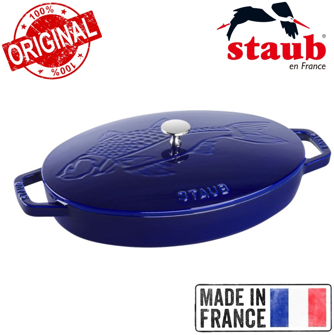 Сотейник 2.8 л, Staub France Dark Blue 33 см чугун