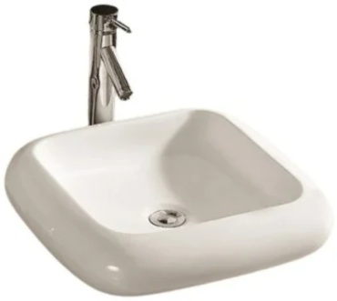Раковина WeltWasser ELBACH 3061 накладная квадратная 46х45 см, фаянс