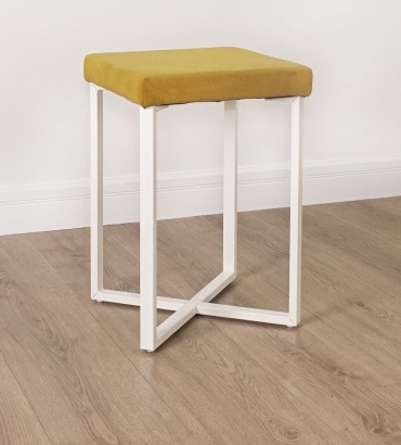 Табурет ЗМИ Торонто, 48x33x33 см, белый-желтый
