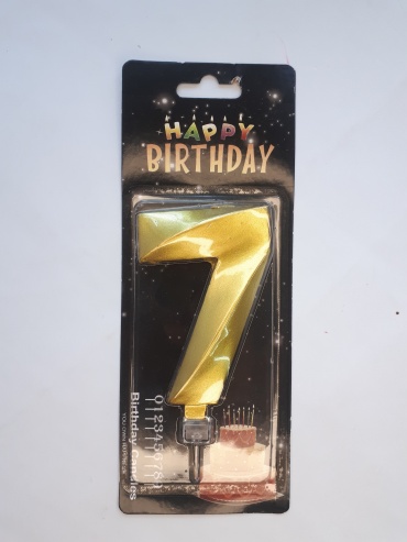 Свеча Birthday candles цифра 7, 1 шт 10 см