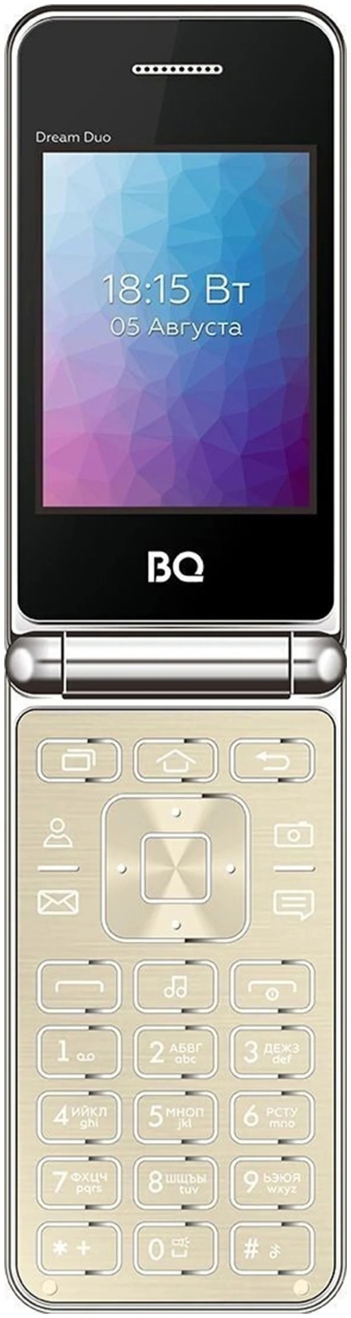Купить Мобильный телефон BQ 2446 Dream Duo золотистый в Алматы ...