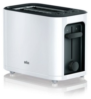 Тостер Braun HT3000WH белый-черный