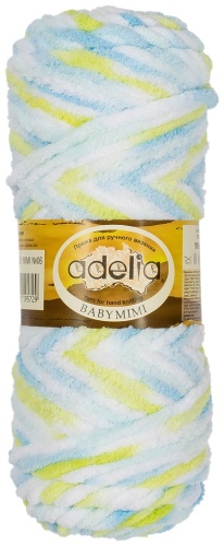 Моток Adelia "BABY MIMI" №06 белый-св.голубой-голубой-салатовый 80 м 104 г