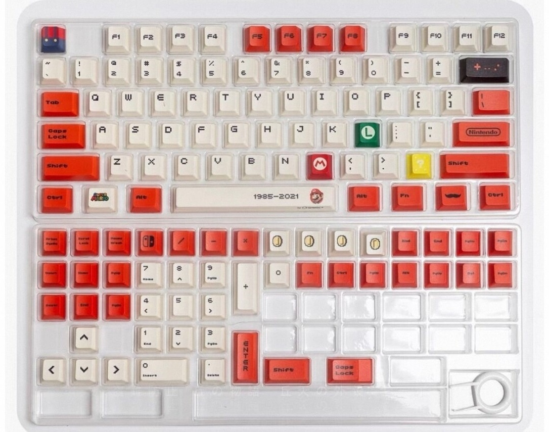 Купить Кейкапы для клавиатуры Kenykeycap Mario Keycap Set Cherry ...