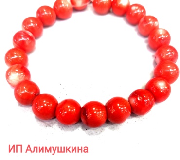 Браслет длина 20 см коралл, коралл