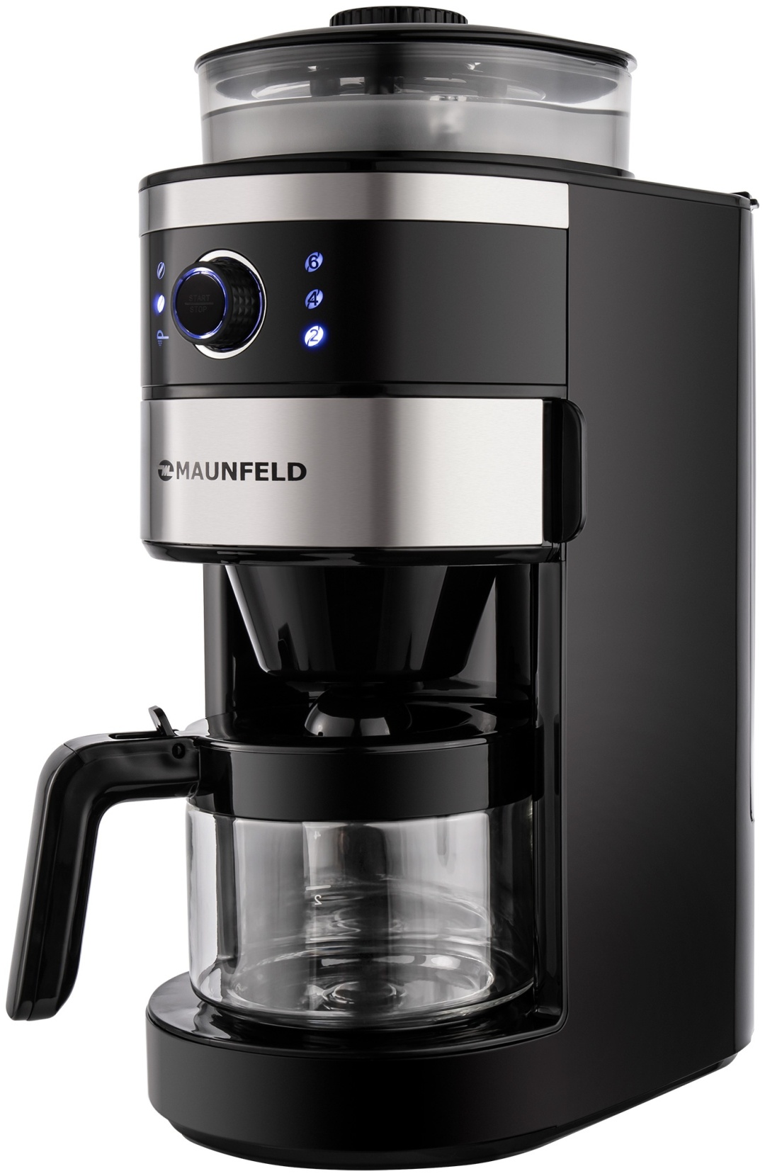 Купить Кофеварка MAUNFELD MF-731BK серебристый, черный в Алматы ...