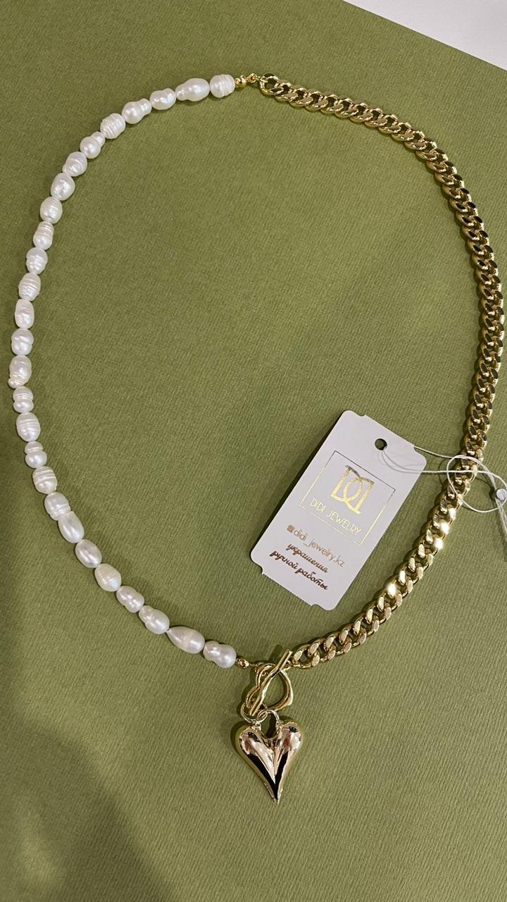 DiDi Jewelry длина 55 см латунь, жемчуг