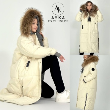 Парка Ayka Exclusive бежевый