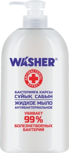 Жидкое мыло туалетное WASHER Антибактериальное 500 мл 500 г