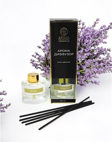 Диффузор с палочками Aroma Fragrances lab верхние ноты: бергамот, палисандр, кардамон, лимон 100 мл