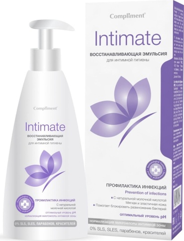 Compliment Intimate восстанавливающий гель для интимной гигиены 250 мл