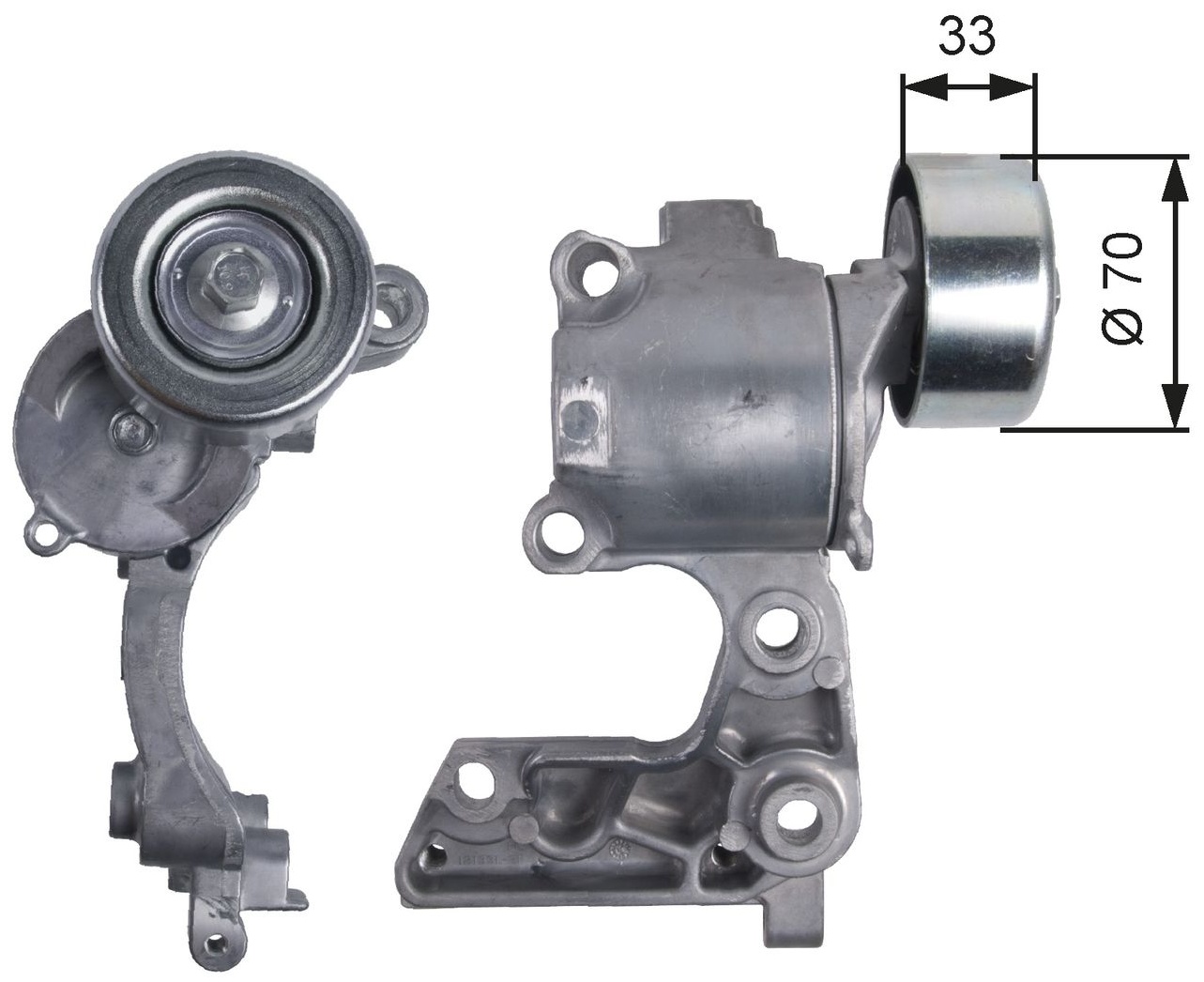 GATES Натяжитель Ремня, Клиновой Зубча T38411