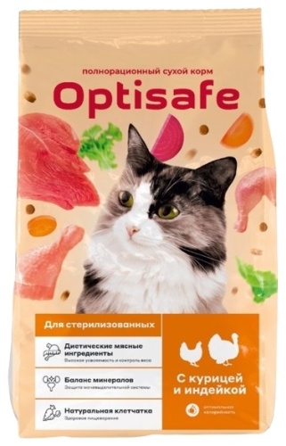 Optisafe для стерилизованных курица, индейка 10 кг