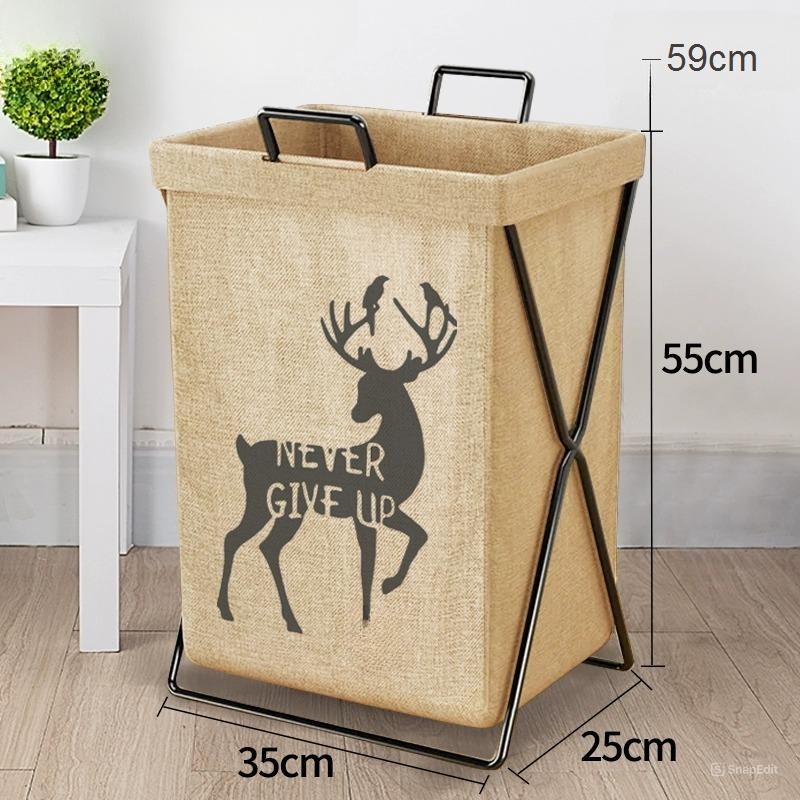 Корзина для белья, детских вещей 35x25x55 см, металл, полиэстер