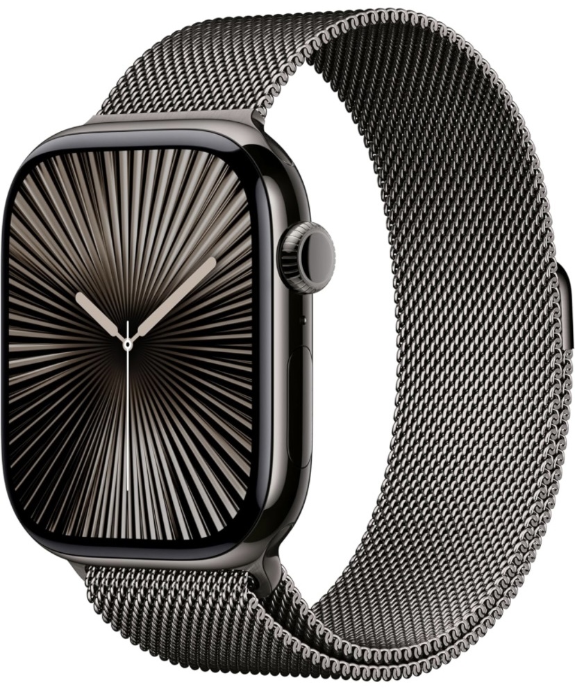 Купить Смарт-часы Apple Watch Series 10 Titanium S/M 42 мм черно-серый ...