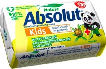Кусковое мыло детское Absolut Kids череда 90 г