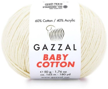 Моток GAZZAL Baby Cotton экрю 165 м 50 г