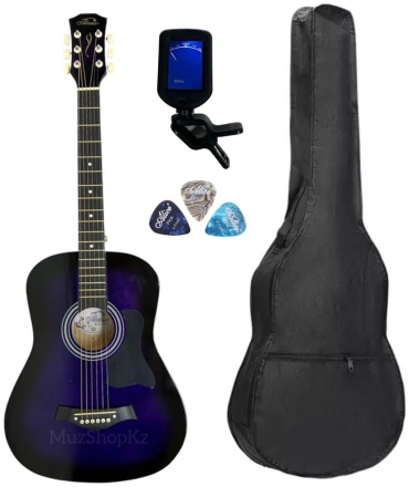 Гитара акустическая ALAU ALAU 38 MuzShopKz фиолетовый