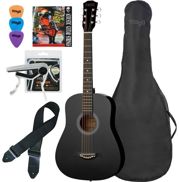 Купить Гитара Fante FT-R38B-BK PACK 2 черный в кредит в Алматы – Kaspi ...