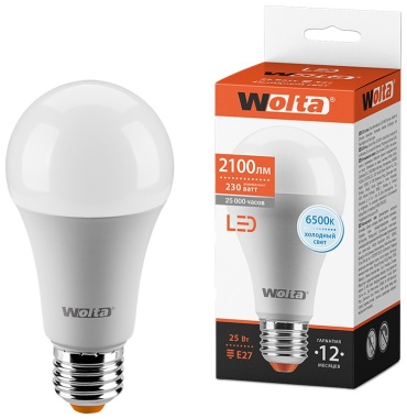 Wolta 25W E27, светодиодная, холодный белый