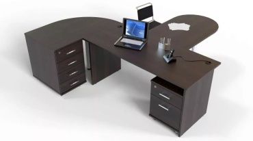 Стол письменный ТОО АТЛАНТИК Ltd SM-05, 200х190x75 см, коричневый