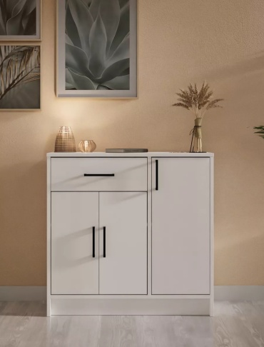 Комод Столица мебели Летта, 75x30x73 см, белый